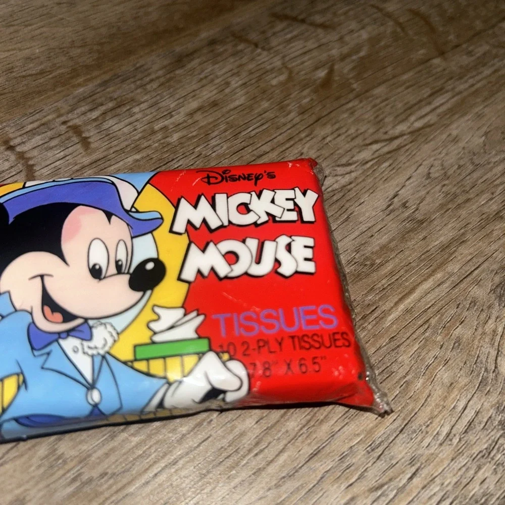 SEALED Vintage Disney Mickey‎ Mouse Facial Tissues Mickey Blue Suit Top Hat